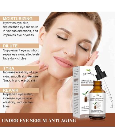 Trendyfave Caffeine Eye Serum Caffeine Solution 5% + EGCG Under Eye Cream for Dark Circles and Puffy Eyes Fade Fine Line Eye Bag Removal Anti Aging Eye Serum 30ml - Buy Online on GoSupps.com