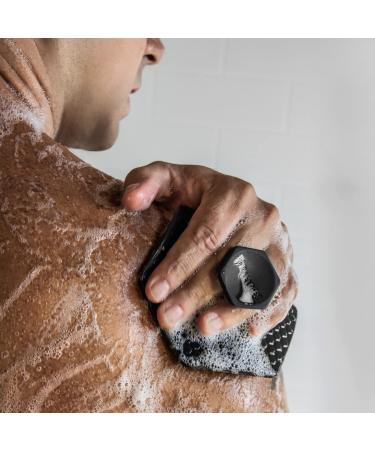 Tooletries Silicone Body Scrubber & Storage Hook - Charcoal | Shower Bathroom Organizer with Silicone-Grip Technology - Buy Online on GoSupps.com