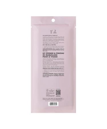 e.l.f. Cosmetics Complexion Brush & Sponge Duo | Flawless Makeup Kit for Liquid Foundation - International Shipping Available - Buy Online on GoSupps.com