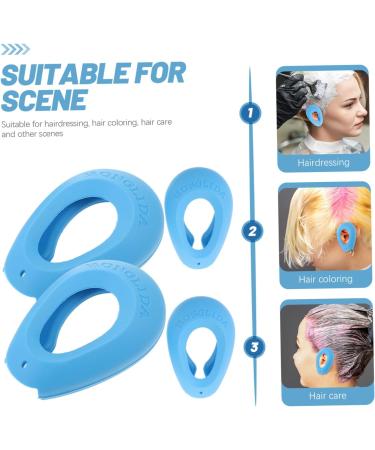 Mobestech 2 Pairs Ear caps for Hair Dryer Hair Dyeing Supplies Ear Muffs Hair Dyeing Accessories Hair Coloring Ear Cover Ear Covers Men and Women Hair Coloring Products Silica Gel Universal Blue 7.5x5cm - Buy Online on GoSupps.com
