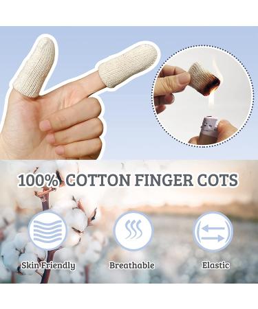 MIG4U 10 Pcs Cotton Finger Cots for Cuts, Bruises & Healing - Reusable Finger Protectors for Arthritis, Eczema - Fingernail Caps/Cushion/Cover - 10 Pairs S/M - Buy Online on GoSupps.com