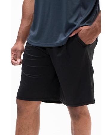 DEVOPS Men's 2-Pack Loose-Fit Workout Gym Shorts with Pockets - X-Large - Black/Steel - Buy Online on GoSupps.com