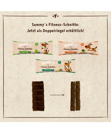 Sammy's - Fitness Cuts with Broccoli and Carrots - Dog Treat with Lots of Fresh Meat - Take-Away Bar - 20 x 25 g - Buy Online on GoSupps.com
