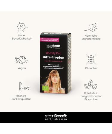 Starting Force Beauty PUR 50ML Bitter Drops - Vegan Alcohol-Free 24 Fermented Microorganisms Gluten & Lactose-Free No Artificial Additives - Buy Online on GoSupps.com