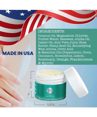 STIRLING Hemp Magnesium Cream 4000mg | Hemp Oil & Arnica Balm for Joint & Muscle Pain Relief | Made in USA - Buy Online on GoSupps.com
