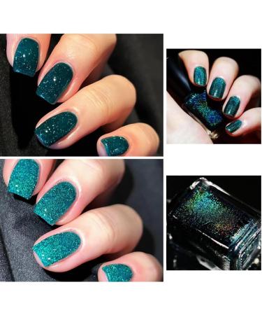 Glitter Nail Polish Holographic Nail Varnish Diamond Glitter Quick Dry Nail Polish No UV Lamp Curing Long Lasting Chip Resistant Non-Toxic Quick Drying Salon Manicure At Home Manicure (LS-15) - Buy Online on GoSupps.com