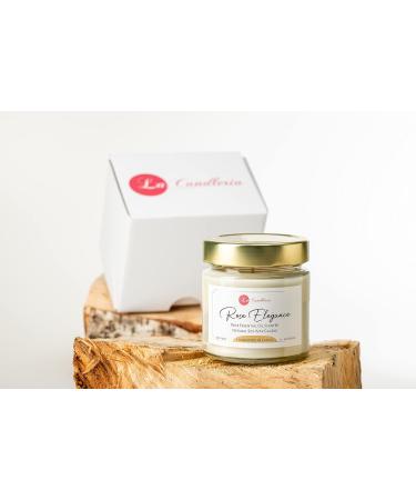 Lacandleria Rose Elegance Scented Candle - Long Burning High-Quality Aromatherapy Candle in Glass | Eco-Friendly Essential Oils - Buy Online on GoSupps.com