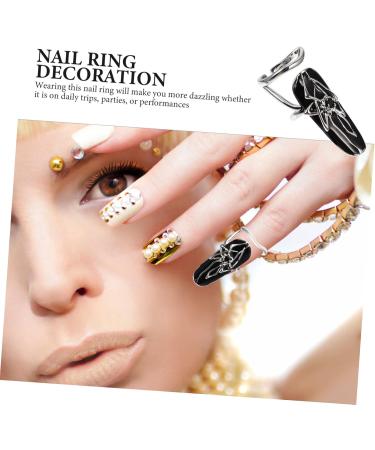 minkissy Spider Nail Ring Rings for Women Nail Art Charm Full Ring Gothic Vampire Nails Halloween Nail Rings Gothic Nails Ring Press on Fake Nail Alloy Manicure Miss Jewelry 3.2X1.3X1.2CM Extended Spider - Buy Online on GoSupps.com