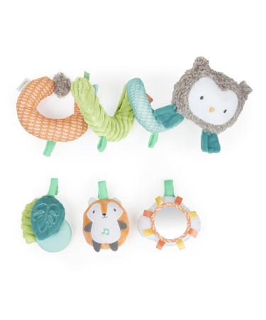 Ingenuity Nally & Friends spiral toy bar - removable toys with various textures BPA -free bite ring made of silicone