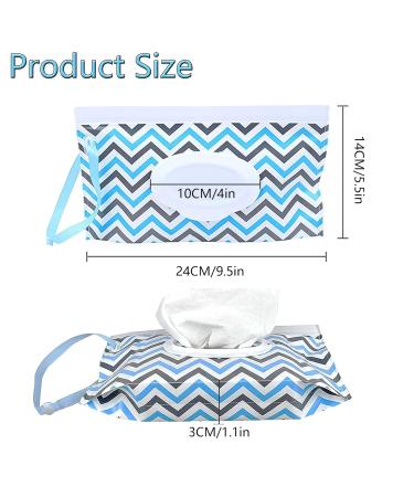 Reusable Baby Wet Wipes Pocket - Portable Wet Wipe Container for Home Office & On-the-Go (Blue) - Buy Online on GoSupps.com