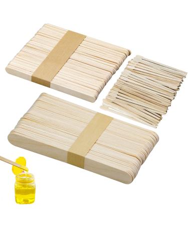 LUOCAI Eyebrow Wax Sticks Wooden Waxing Applicator Sticks Waxing Spatulas 200 Pcs Eyebrow Waxing Spatulas Small for Face & Eyebrows Hair Removal (Combination Style)