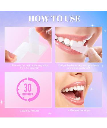 nosgay 28 Teeth Whitening Strips 14 Day Treatment Mint Flavored No-Slip White Strips for Teeth Whitening Non-Sensitive Enamel Safe Professional Teeth Whitener for Smoking Coffee Wine Stains Remover - Buy Online on GoSupps.com