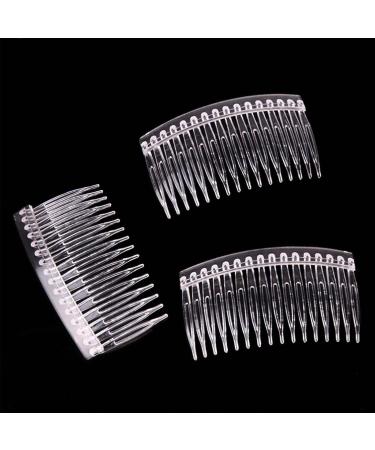 20 Transparent Side Hair Combs for French Twist & Wedding Veils - Premium Bridal Accessories - Buy Online on GoSupps.com