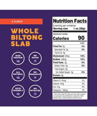 Stryve Biltong Charcuterie Slab - Original Flavor 8oz | High-Protein Snack - Buy Online on GoSupps.com