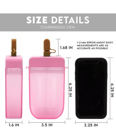 Popsicle Water Bottle with Strap | BPA Free Clear Juice Cup | Leakproof 300ML (Pink) | Dishwasher Safe | Suitable for Adults and Kids - Buy Online on GoSupps.com