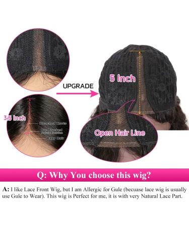 VEGALILY 14 Curly Human Hair Wig for Black Women - 100% Brazilian Real Hair Bob Wig with Middle Part Lace | Glueless & Natural Looking - Buy Online on GoSupps.com