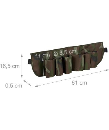 Relaxdays Beer Belt Sixpack - Adjustable Camouflage Holder for 6 Cans & Bottles (0.2-0.5L) - Green/Brown Perfect for Outdoor Fun! - Buy Online on GoSupps.com