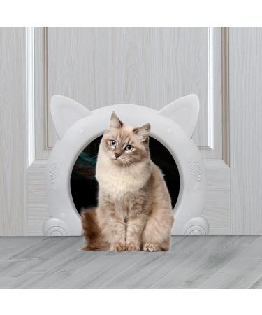 Cat Door,Wulikeke Interior Cat Door Pet Door for Cats Indoor Cat Door, with Screws Interior/Install Easily /Interior cat Door Without Flap Large
