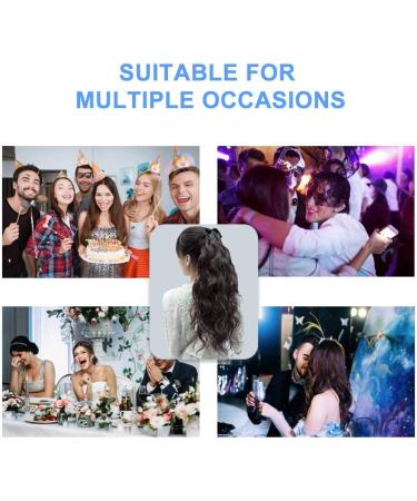 JessLab 24 Inch Corn Wave Drawstring Ponytail Extension | Medium Dark Brown (4#) | Heat Resistant Synthetic Hairpiece for Women - Buy Online on GoSupps.com