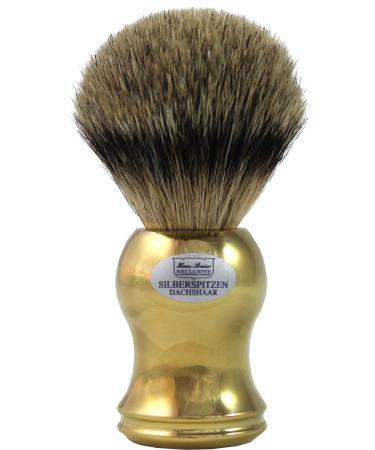 Hans Baier Exclusive Badger Hair Silvertip Shaving Brush Gold