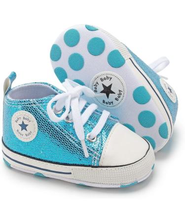 BAIELey High Top Canvas Sneakers for Baby Boys and Girls 6-12 Months - Blue - Buy Online on GoSupps.com