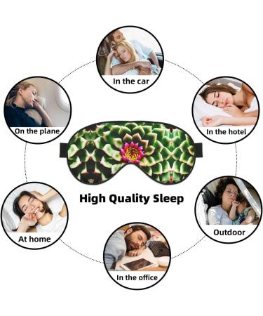 SSIMOO Blooming Cactus Flower Double-Sided Eye Mask | Soft Light Blocking | Enhance Sleep Quality | International Shipping - Buy Online on GoSupps.com