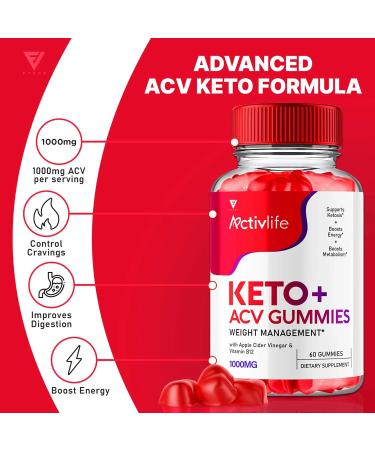 Buy Activlife Keto ACV Gummies - Advanced Apple Cider Vinegar Supplement | 60 Gummies for Weight Loss & Health - Buy Online on GoSupps.com