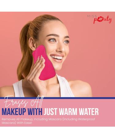 Makeup Remover Cloth x2 MISS POUTY Chemical Free Make Up Vanisher Cloths - Erase Face Make Up With Just Water (Pink) - Buy Online on GoSupps.com