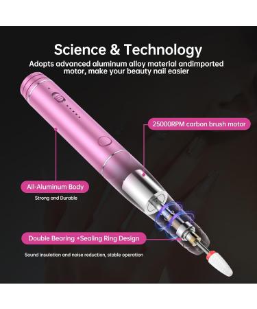 Electric Nail File Nail Drill Gift for Women Professional 25000 RPM Adjustable Speed Electric Manicure and Pedicure Set for Nail Beginners and Professional Salons - Buy Online on GoSupps.com