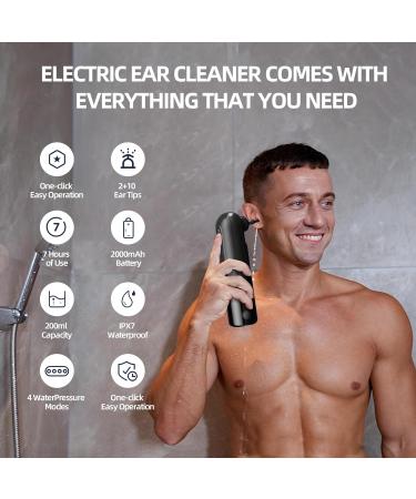 Electric Ear Wax Removal Tool - Rechargeable Ear Cleaner with 4 Pressure Modes & 10+2 Tips for Safe Ear Irrigation - Buy Online on GoSupps.com