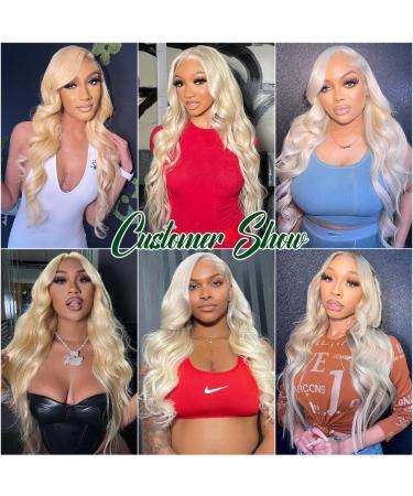 Dheridy 13x6 30 Inch 613 Body Wave Blonde Lace Front Wig - Pre Plucked 150% Density HD Lace Frontal Wig - Glueless Human Hair Wig - Buy Online on GoSupps.com