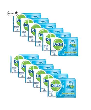 Dettol Cool Bar Soap for Healthy Skin (Pack of 12)