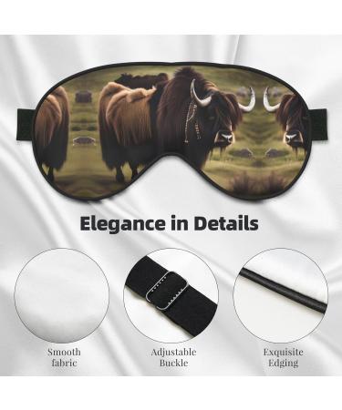 Mighty Highland Yak Eye Mask - Soft Adjustable Sleep Mask for Men & Women | Comfortable Nighttime Rest Solutions - Buy Online on GoSupps.com