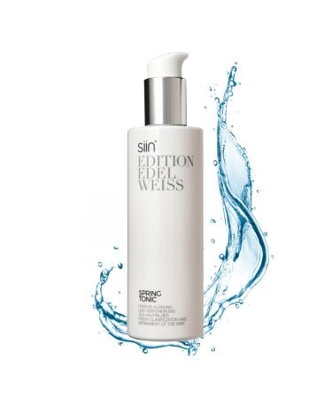 Siin Life Marketing siin Spring Tonic Facial water without alcohol facial cleansing vegan facial tonic refines the skin image with Damascus rose Edelweiss hyaluron for sensitive and normal skin 200 ml