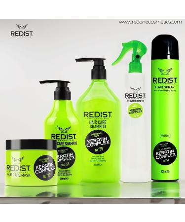  Redist Redist Keratin Hair Care Shampoo 500ml - Keratin hair shampoo - Intensive repair shampoo - Moisturizes - For brittle and dry hair - Intensive care - Anti-frizz - Buy Online on GoSupps.com