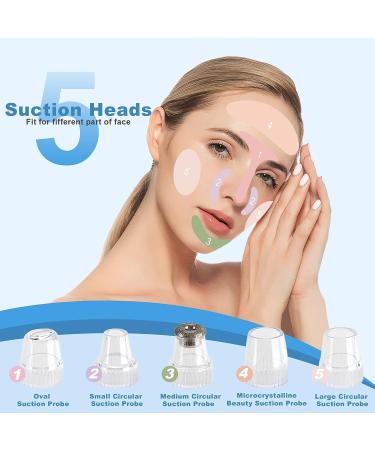 EUASOO USB Rechargeable Blackhead Remover Kit for Women & Men - Electric Pore Vacuum Tool with 10 Filters & 5 Rubber Rings - Buy Online on GoSupps.com