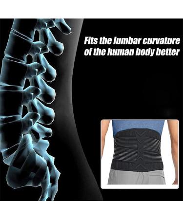 Back Support Belt Orthopedic Corset - XL Lumbar Brace for Pain Relief Herniated Disc Sciatica & Scoliosis - Men & Women Waist Trainer Spine Decompression Protector - Black - Buy Online on GoSupps.com