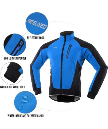 Lixada Men's Waterproof Windproof Bicycle Jacket | Thermofleece MTB Racing Coat for Autumn & Winter Cycling - Buy Online on GoSupps.com