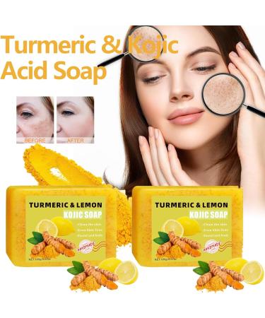  MEITREND Tourmeric Kojic Acid Lemon Turmeric Soap for Removing Dark Spots from Face and Body Turmeric and Kojic Acid Soap Lemon Shine Soap - Cleanser - 2 Pack - Buy Online on GoSupps.com