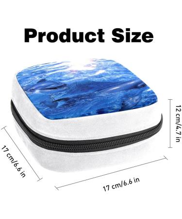 GIAPB Sanitary Napkin Storage Bag - Blue Dolphin Color | Period Tampon Makeup Pad Pouch 1897 - Buy Online on GoSupps.com
