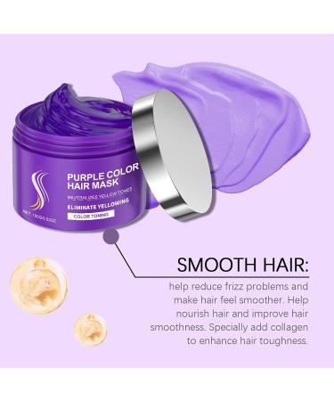 QPHRYBMW Purple Hair Mask Keratin Conditioner Repairs & Nourishes for Bleached & Brassy Hair Eliminates Yellow Tones Deep Conditioner for Color Treated Hair - Buy Online on GoSupps.com