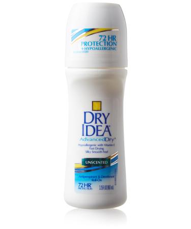 Dry Idea Antiperspirant Deodorant Roll On, Unscented, 3.25 fl oz Unscented 3.20 Fl Oz (Pack of 1)