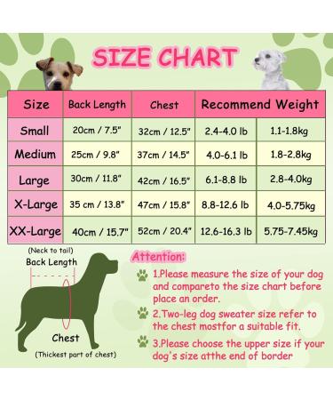 Yaodhaod XL Pink Dog Sweater - Winter Fleece Clothing for Small Dogs Cats Puppies & Yorkies - Buy Online on GoSupps.com