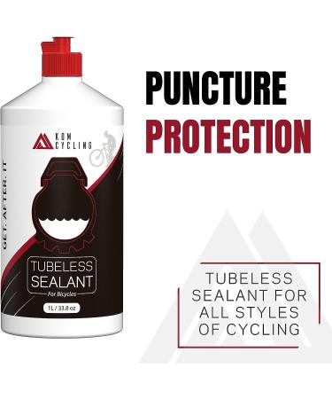 KOM Cycling Tubeless Tire Sealant for Bicycles - 500ml Fast Repair Sealant - Compatible with Sealant Injector - Tubeless Tire Repair Tool Included - Buy Online on GoSupps.com