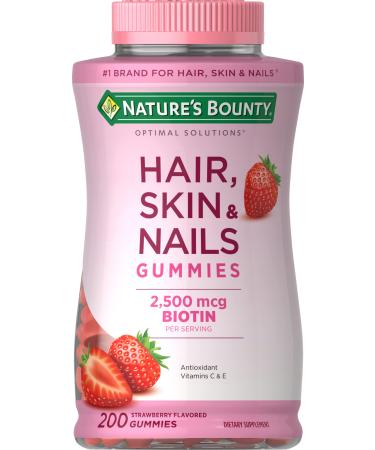 Nature's Bounty Vitamin Biotin Optimal Solutions Hair, Skin and Nails Gummies, 200 Count 200 Count (Pack of 1) - Buy Online on GoSupps.com