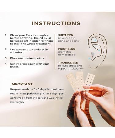 Buy Ear Seed Acupuncture Sticker Set - Facial Reflex Zone Tools & Ear Press Seeds for Pain Relief | International Shipping - Buy Online on GoSupps.com