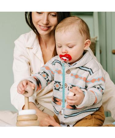 5pcs Handmade Braided Pacifier Holder Clips - Sturdy Soother Strap Leashes for Baby Boys and Girls (5 Colors) - Perfect Baby Shower or Birthday Gift - Buy Online on GoSupps.com