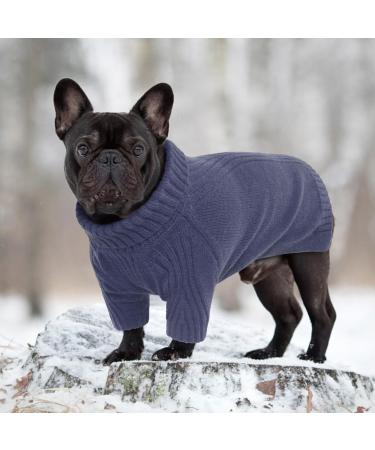 Iecoii Dog Sweater - Warm Turtleneck Sweater for Small Medium & Large Dogs | Winter Dog Clothing for Chihuahua French Bulldog & Labrador - X-Large Blue - Buy Online on GoSupps.com