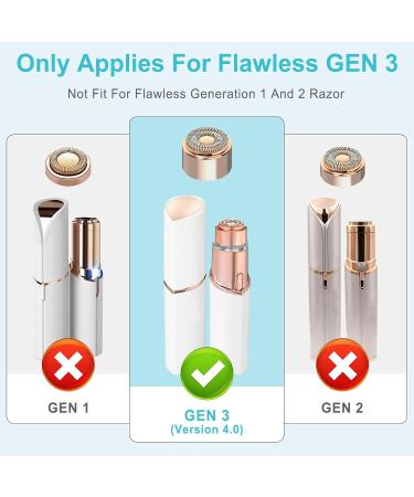 Shop Replacement Heads for Finishing Touch Flawless Facial Hair Remover - 18k Rose Gold Pack of 6 | Generation 3 with Ring Light Design - Buy Online on GoSupps.com