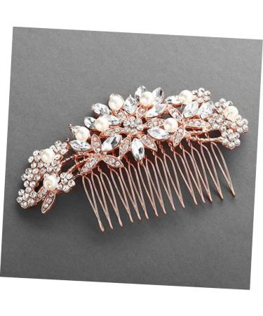 FRCOLOR 1pc Pearl Bridal Headdress Crystal Wedding Hair Comb Rhinestone Headpiece Crystal Hair Comb Bridal Headband Hen Tiara Bridal Hair Accessories Bride Old Fashioned Silver Crystal - Buy Online on GoSupps.com